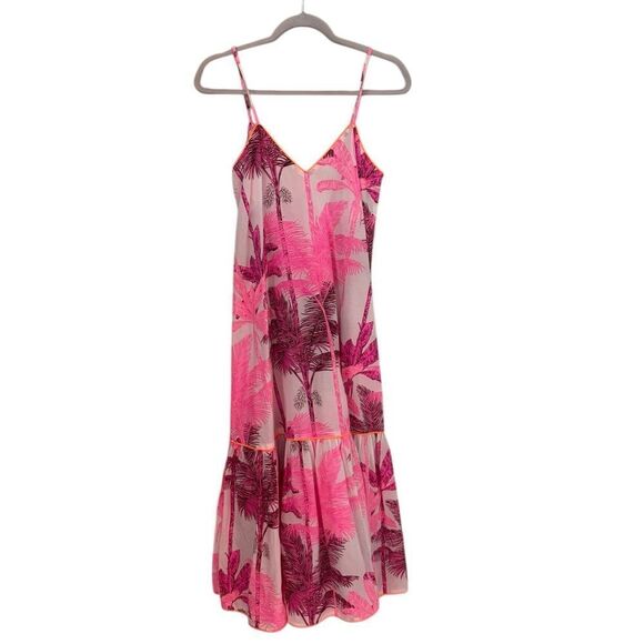 Juliet Dunn Printed cotton slip midi dress S - Picture 4 of 7